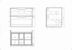 Dreja Тумба с раковиной Q 70 подвесная – фотография-3