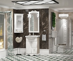 Opadiris Зеркало для ванной Клио 50 белый матовый – фотография-5