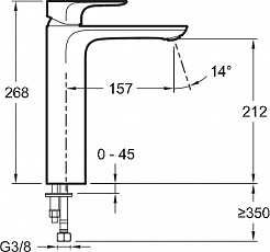 Jacob Delafon Смеситель для раковины Aleo E72299-4-CP – фотография-3