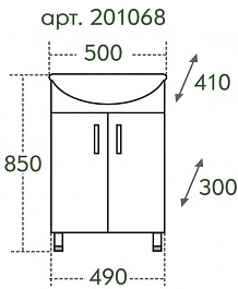 СанТа Мебель для ванной Сити Ника 50 L свет – фотография-9