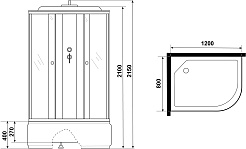 Niagara Душевая кабина Eco E120/80/40L/TN – фотография-12