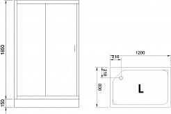 Royal Bath Душевой уголок RB 8120HP-C-BL 120х80х200 L – фотография-4