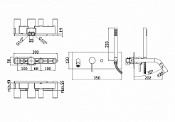 Paffoni Смеситель для ванны с душем Light LIG001NO (с внутренней частью) – фотография-2