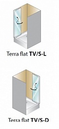 Kolpa San Душевая дверь в нишу Terra flat TV/S 90 R – фотография-2