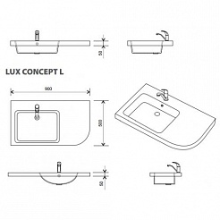 Kolpa San Раковина Lux Concept 90 R – фотография-4