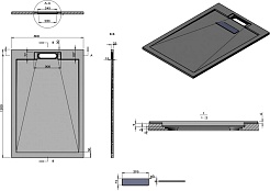 Esbano Душевой поддон Luxe 120x80 ESP-LX128W белый матовый – фотография-7