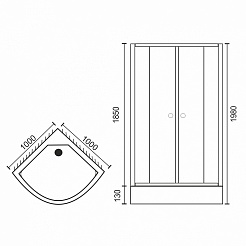 Royal Bath Душевой уголок RB 100HK-C-CH 100x100x1980 – фотография-6