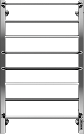 Terminus Полотенцесушитель электрический Евромикс квадро П8 500x850 хром – фотография-1