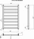 Terminus Полотенцесушитель водяной Ното П8 500x800 хром – картинка-6