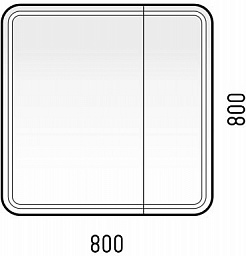 Corozo Зеркальный шкаф Алабама 80/С – фотография-5
