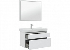Aquanet Мебель для ванной Nova Lite 100 2 ящика, белая – фотография-2