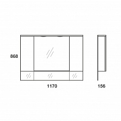  Зеркало-шкаф Амата 120 – фотография-2