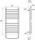 Point Полотенцесушитель электрический П11 400x800 PN05148SPE с полкой хром – фотография-8