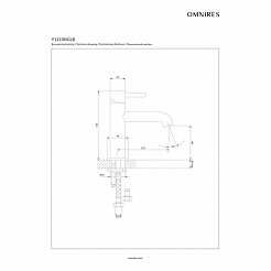 Omnires Смеситель для раковины Y1210NGLB брашированное золото – фотография-3