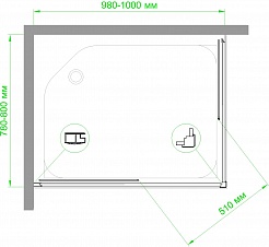 Royal Bath Душевой уголок RB 8100HPD-C-BL 100х80х185 – фотография-4