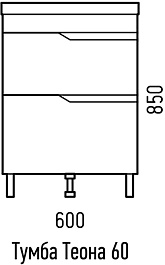 Corozo Тумба под раковину Теона 60 Z2 белая – фотография-5