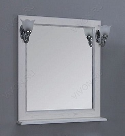 Акватон Мебель для ванной "Жерона 85" белое серебро – фотография-4