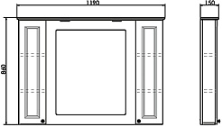 Comforty Зеркальный шкаф Палермо 120 белый – фотография-7