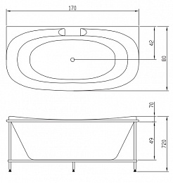 Aquatika Акриловая ванна Аквалюкс Ренессанс Basic – фотография-2