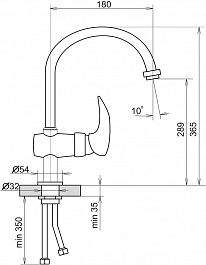 AquaGranitEx Смеситель для кухни C-5035 (328) бежевый – фотография-2