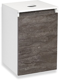Runo Мебель для ванной Бари 40 R Uno подвесная железный камень/белая – фотография-7