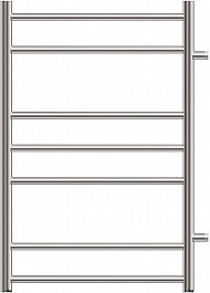 Point Полотенцесушитель водяной П7 500x800 PN10558 хром – фотография-2