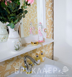 Бриклаер Мебель для ванной Анна 75 белая – фотография-4