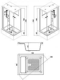 Esbano Душевая кабина 100x80 ES-108 CKRB – фотография-23