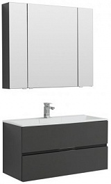 Aquanet Мебель для ванной Алвита 100 серый антрацит – фотография-1