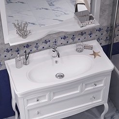 Opadiris Мебель для ванной Валери 105 белая матовая – фотография-5