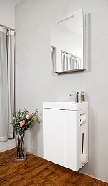 BelBagno Мебель для ванной подвесная CAPELLA 50 R Bianco Lucido – фотография-5