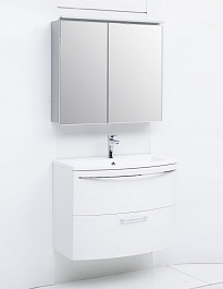 De Aqua Мебель для ванной Лонг 90, зеркало-шкаф Алюминиум – фотография-10