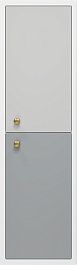 Brevita Шкаф пенал Анастейша 35 R серый/белый – фотография-1