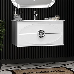 Opadiris Мебель для ванной Ибица 90 подвесная белая/хром – фотография-4
