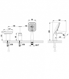 Lemark Смеситель Unit LM4545C на борт ванны – фотография-2