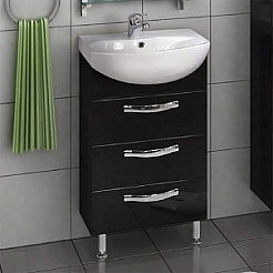 Акватон Мебель для ванной "Ария 50" Н черная – фотография-5