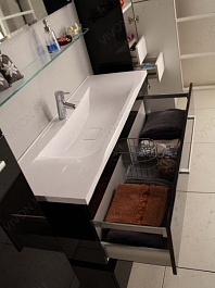Акватон Мебель для ванной "Мадрид 100 М-1" черная – фотография-4