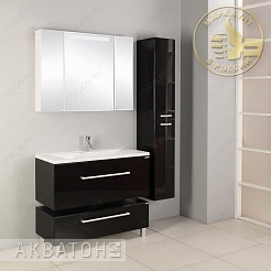 Акватон Мебель для ванной "Мадрид 100 М-1" черная – фотография-3