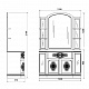 Demax Мебель для ванной "Париж 135" вишня (172018) – картинка-24
