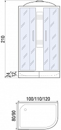 River Душевая кабина Nara 100/80/26 MT R – фотография-12