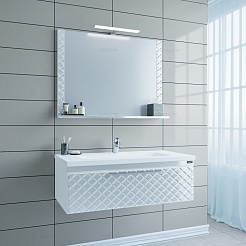 СанТа Мебель для ванной Калипсо 100 подвесная, свет – фотография-2