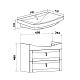 Runo Тумба с раковиной Мерида 70 подвесная – картинка-8