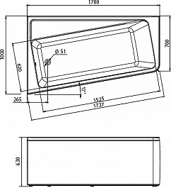 Marka One Акриловая ванна Direct 170x100 R – фотография-4