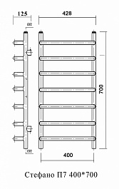 Domoterm Полотенцесушитель Стефано П7 400*700 – фотография-3