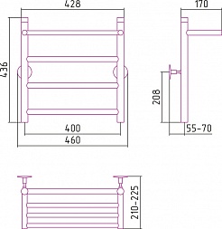 Стилье Полотенцесушитель Универсал-54 500х400 – фотография-2